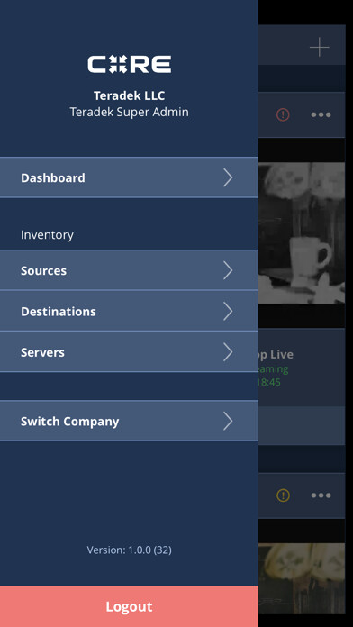 Emulate iPhone app Teradek Core using MyAndroid