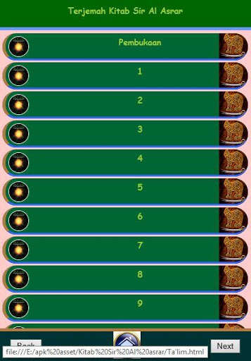 Run android online APK Terjemahan Kitab Sir Al Asrar from MyAndroid or emulate Terjemahan Kitab Sir Al Asrar using MyAndroid