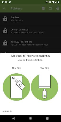 Run android online APK TermBot - SSH with YubiKey, Nitrokey, OpenPGP card from MyAndroid or emulate TermBot - SSH with YubiKey, Nitrokey, OpenPGP card using MyAndroid