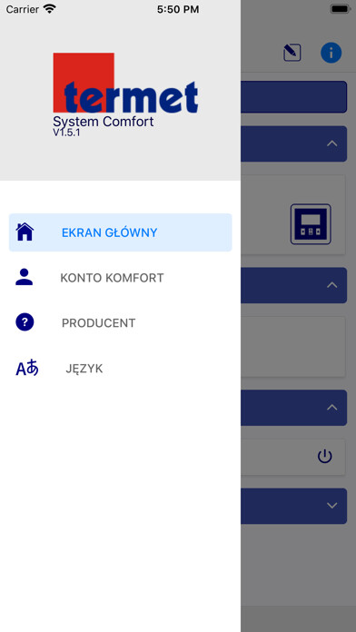 Emulate iPhone app Termet System Comfort using MyAndroid Emulate iPhone app Termet System Comfort using MyAndroid