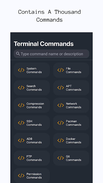 Run android online APK Terminal Commands Pro from MyAndroid or emulate Terminal Commands Pro using MyAndroid