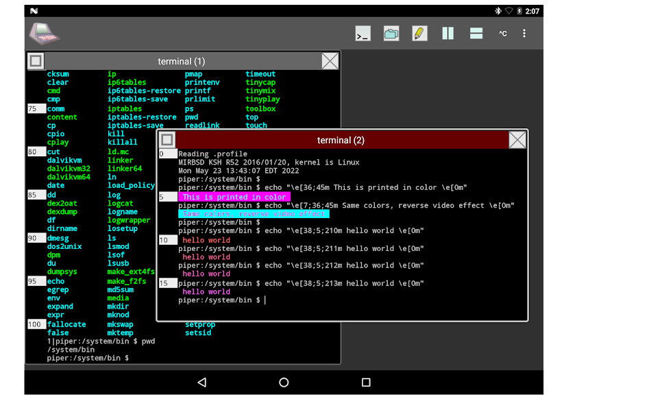 Emulate Terminal Emulator Ninety Eight from MyAndroid or run Terminal Emulator Ninety Eight using MyAndroid