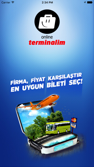Emulate iPhone app Terminalim - Otobüs Uçak Bileti Al using MyAndroid