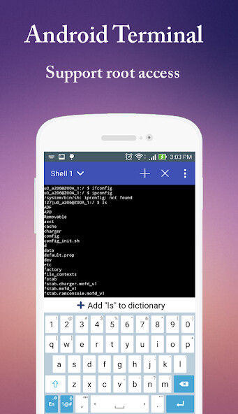 Run android online APK Terminal, Shell for Android from MyAndroid or emulate Terminal, Shell for Android using MyAndroid