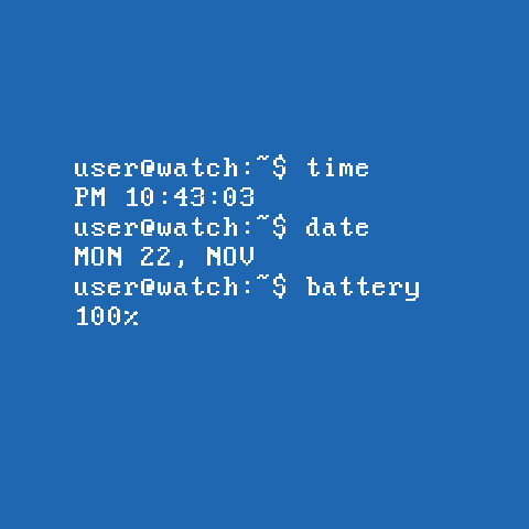 Emulate Terminal Watch Face from MyAndroid or run Terminal Watch Face using MyAndroid