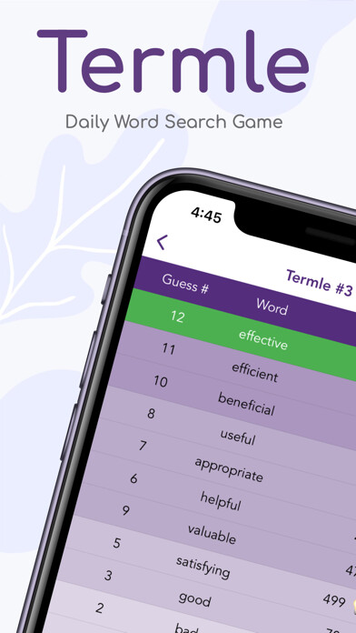 Emulate iPhone app Termle: Daily Word Search Game using MyAndroid