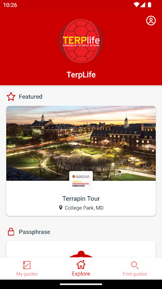 Emulate iPhone app Terp Life using MyAndroid
