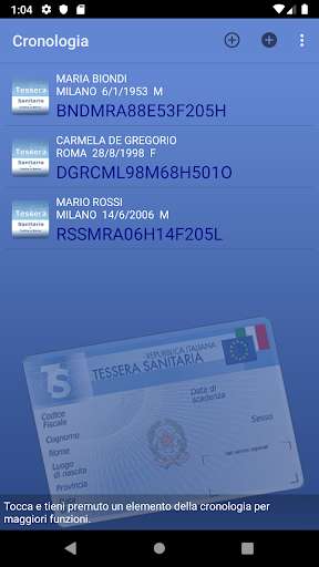 Run android online APK Tessera Sanitaria Italiana from MyAndroid or emulate Tessera Sanitaria Italiana using MyAndroid
