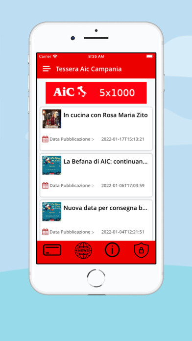 Emulate iPhone app Tessera Socio Aic Campania using MyAndroid