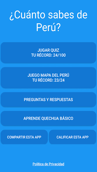Run android online APK Test: ¿Cuánto sabes de Perú? from MyAndroid or emulate Test: ¿Cuánto sabes de Perú? using MyAndroid Run android online APK Test: ¿Cuánto sabes de Perú? from MyAndroid or emulate Test: ¿Cuánto sabes de Perú? using MyAndroid