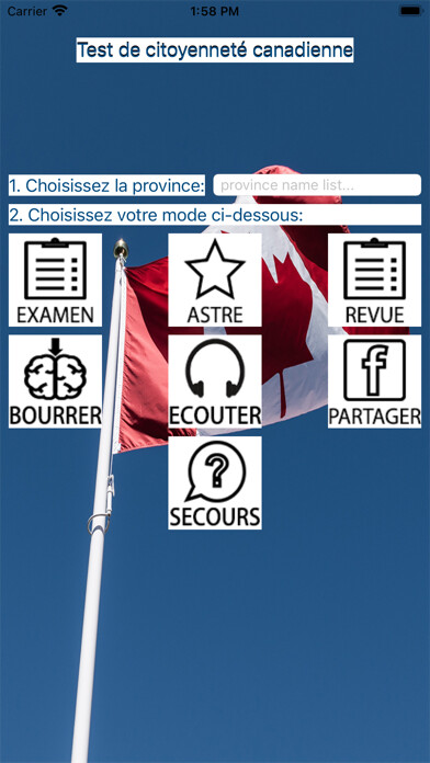 Emulate iPhone app Test de citoyenneté canadienne using MyAndroid Emulate iPhone app Test de citoyenneté canadienne using MyAndroid