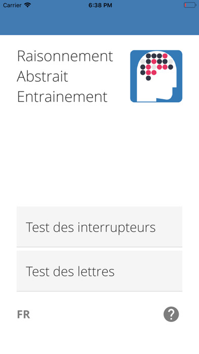 Emulate iPhone app Test de Raisonnement Abstrait using MyAndroid