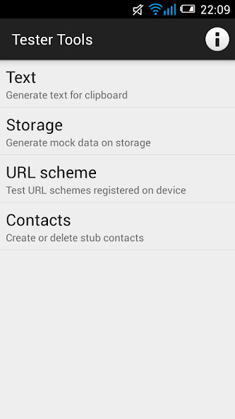 Run android online APK Testers Tools from MyAndroid or emulate Testers Tools using MyAndroid