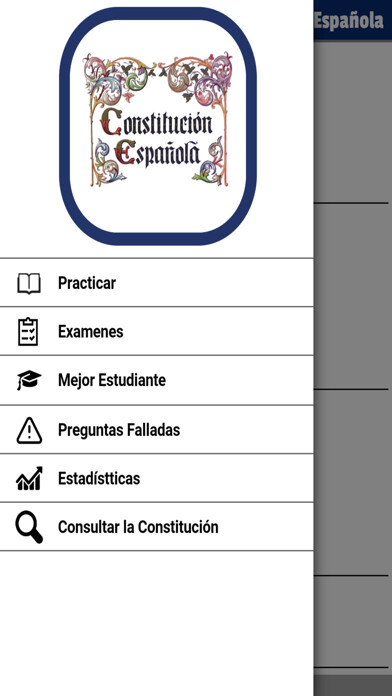 Emulate iPhone app Tests constitución Española using MyAndroid