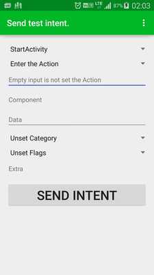 Emulate Android APK TestSendIntent