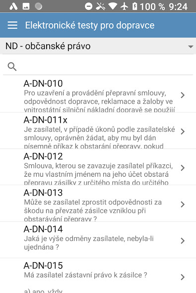 Run android online APK Testy pro zkoušky dopravců from MyAndroid or emulate Testy pro zkoušky dopravců using MyAndroid