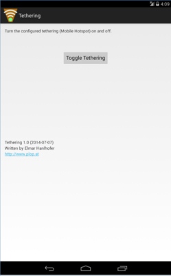 Emulate Android APK Tethering - Mobile Hotspot On Emulate Android APK Tethering - Mobile Hotspot On