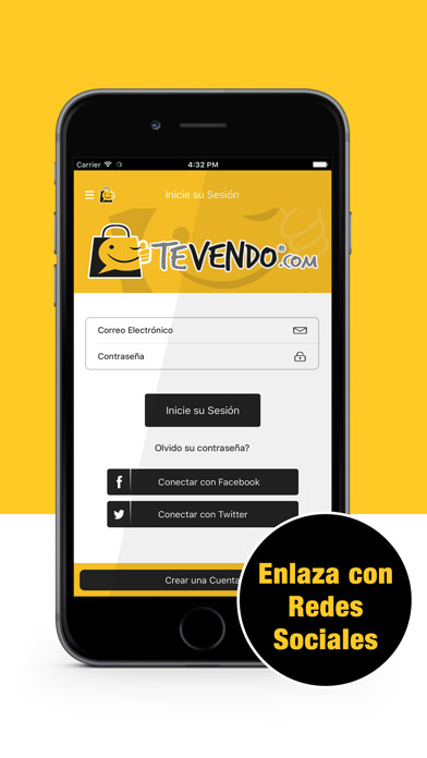 Emulate iPhone app TeVendo - Clasificados using MyAndroid