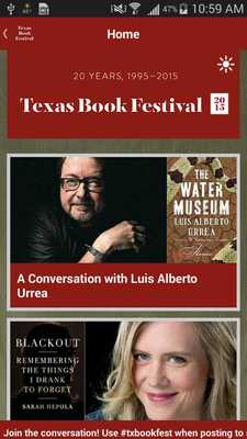 Emulate Android APK Texas Book Festival