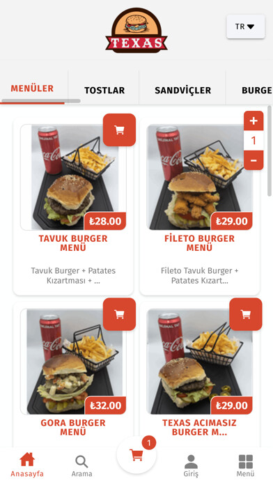 Emulate iPhone app Texas Burger using MyAndroid