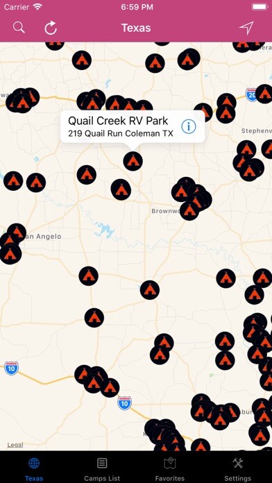 Emulate iPhone app Texas – Campgrounds & RV Parks using MyAndroid Emulate iPhone app Texas – Campgrounds & RV Parks using MyAndroid