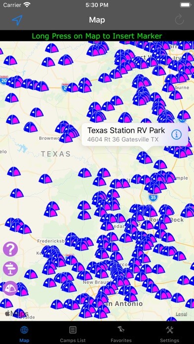 Emulate iPhone app Texas – Camping & RV spots using MyAndroid Emulate iPhone app Texas – Camping & RV spots using MyAndroid