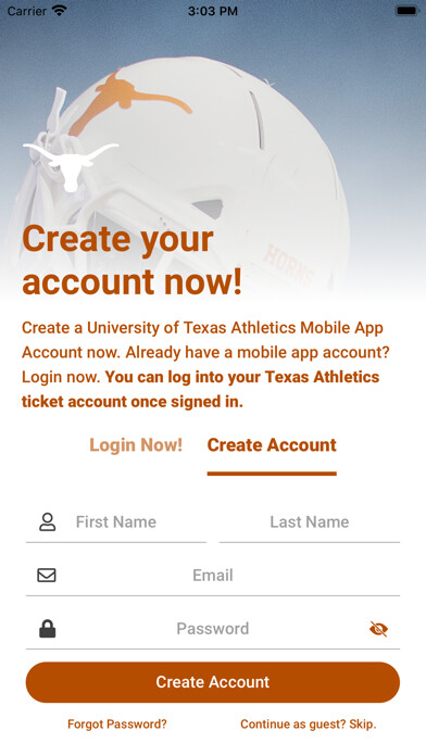 Emulate iPhone app Texas Longhorns using MyAndroid