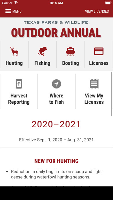 Emulate iPhone app Texas Outdoor Annual using MyAndroid Emulate iPhone app Texas Outdoor Annual using MyAndroid