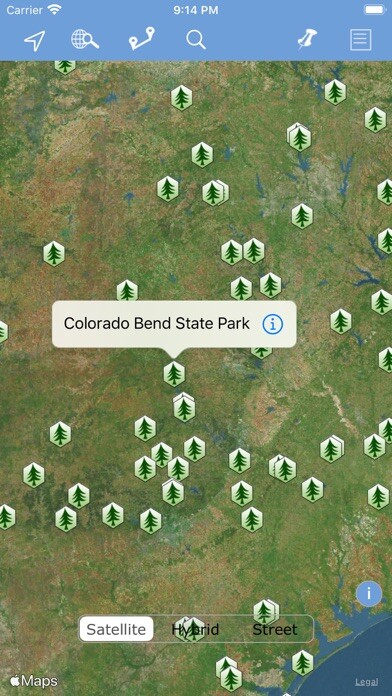 Emulate iPhone app Texas State Parks! using MyAndroid
