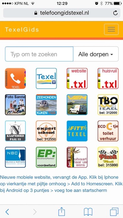 Emulate iPhone app Texelgids using MyAndroid Emulate iPhone app Texelgids using MyAndroid