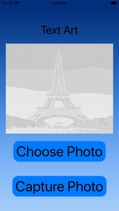 Emulate iPhone app Text Art Generator using MyAndroid