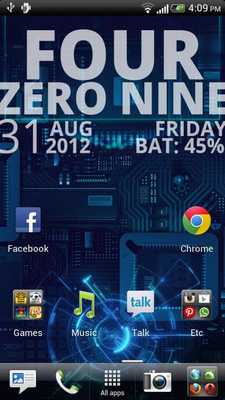 Emulate Android APK Text Clock Live Wallpaper