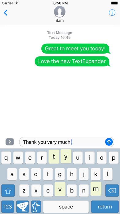 Emulate iPhone app TextExpander + Keyboard using MyAndroid