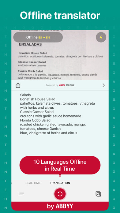 Emulate iPhone app TextGrabber scan and translate using MyAndroid