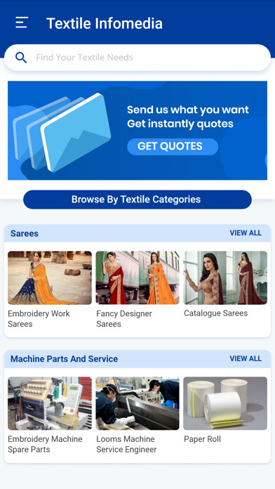 Emulate iPhone app Textile Infomedia - B2B portal using MyAndroid