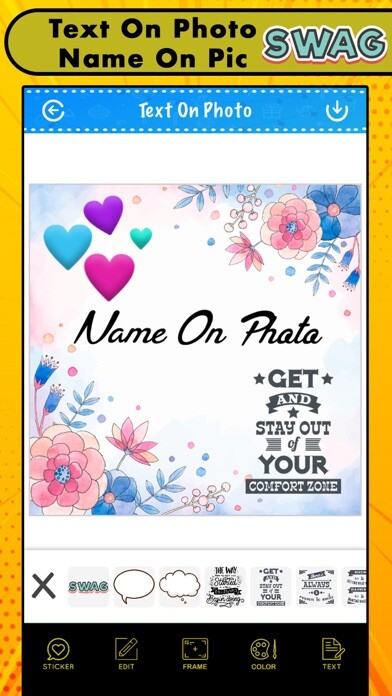 Emulate iPhone app Text On Photo - Name On Pic using MyAndroid