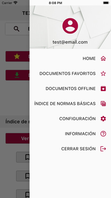 Emulate iPhone app Textos Legals ICAB using MyAndroid Emulate iPhone app Textos Legals ICAB using MyAndroid