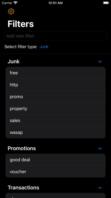 Emulate iPhone app TextPeace - SMS Message Filter using MyAndroid Emulate iPhone app TextPeace - SMS Message Filter using MyAndroid