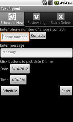 Emulate Android APK Text  Pigeon!