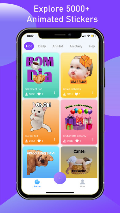 Emulate iPhone app Text Stickers - Sticker Maker using MyAndroid