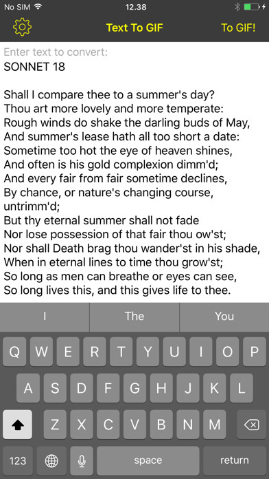 Emulate iPhone app Text To GIF using MyAndroid Emulate iPhone app Text To GIF using MyAndroid