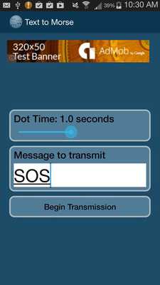 Emulate Android APK Text to Morse Code!