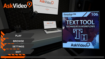 Emulate iPhone app Text Tool Course for Photoshop using MyAndroid