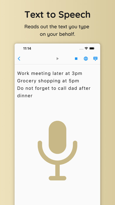 Emulate iPhone app Text-To-Speech Notepad using MyAndroid