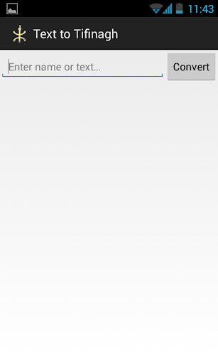 Run android online APK Text to Tifinagh from MyAndroid or emulate Text to Tifinagh using MyAndroid Run android online APK Text to Tifinagh from MyAndroid or emulate Text to Tifinagh using MyAndroid