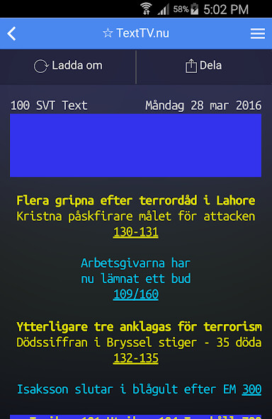 Run android online APK TextTV.nu – SVT Text TV from MyAndroid or emulate TextTV.nu – SVT Text TV using MyAndroid Run android online APK TextTV.nu – SVT Text TV from MyAndroid or emulate TextTV.nu – SVT Text TV using MyAndroid