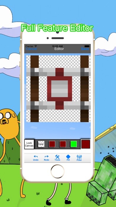 Emulate iPhone app Texture Crafting for Minecraft using MyAndroid