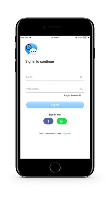 Emulate iPhone app Text-You-Later using MyAndroid