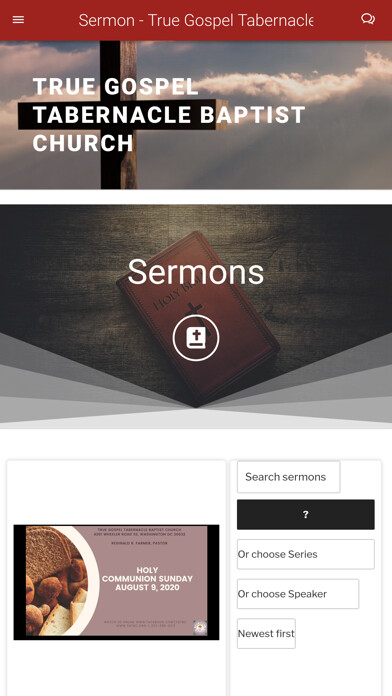 Emulate iPhone app TG Tabernacle Baptist Church using MyAndroid