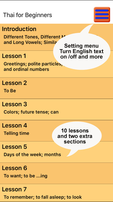 Emulate iPhone app Thai for Beginners using MyAndroid